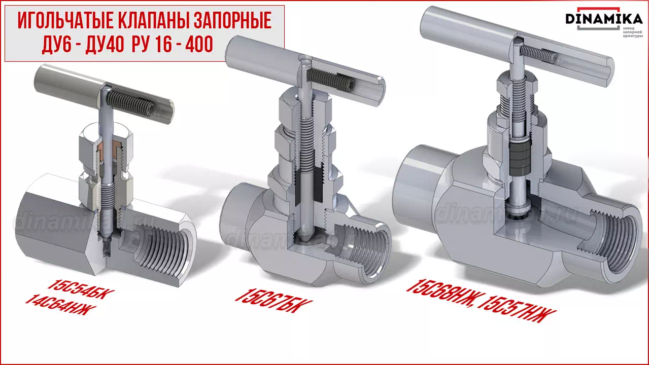 Резьбовые клапаны игольчатые муфтовые в Подольске